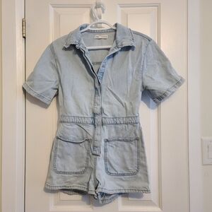 Zara Kids Denim Jumpsuit Short Sleeve Size 13-14